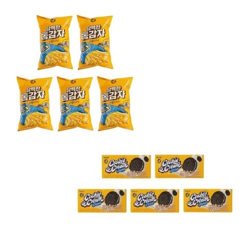 ノーブランドの淡白な通感者(ダブルチーズ風味) 132g x5個+クッキークリームサンド744g x5個学校事務所