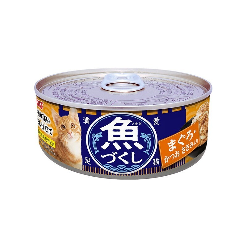 （まとめ買い）魚づくし まぐろ/かつお ささみ入り 60g 猫用フード [x48]
