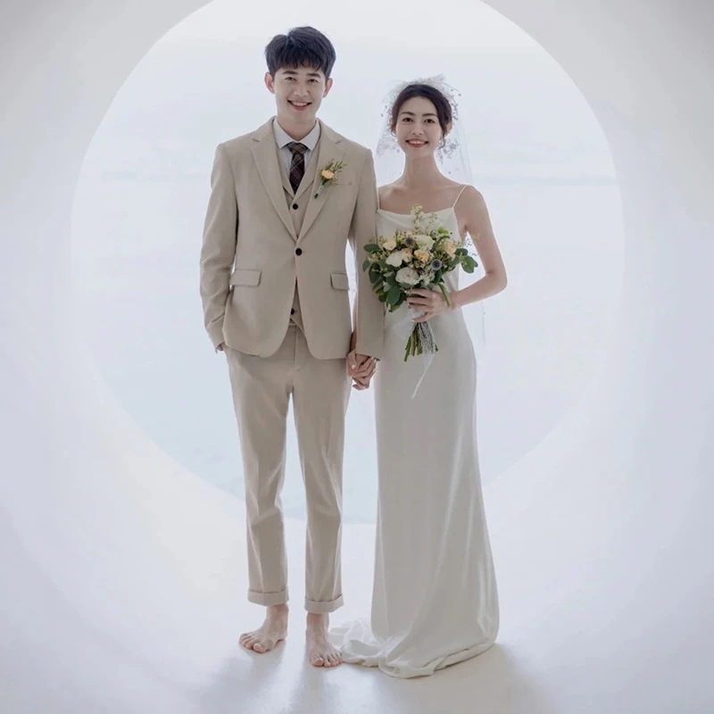 2024 新作 高級感 気質 ワンピース 結婚式 ドレス 花嫁ロングドレス 結婚式ワンピース 韓国ファッション パーティードレス ウェディングドレス 白72