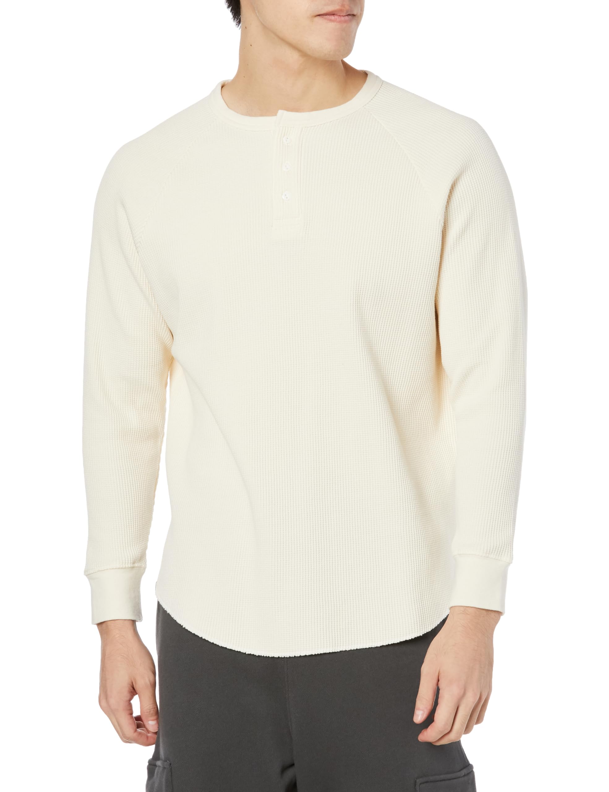 [フルーツオブザルーム] ヘンリーネックシャツ ラグラン ロングスリーブ ヘンリーネック ホワイト