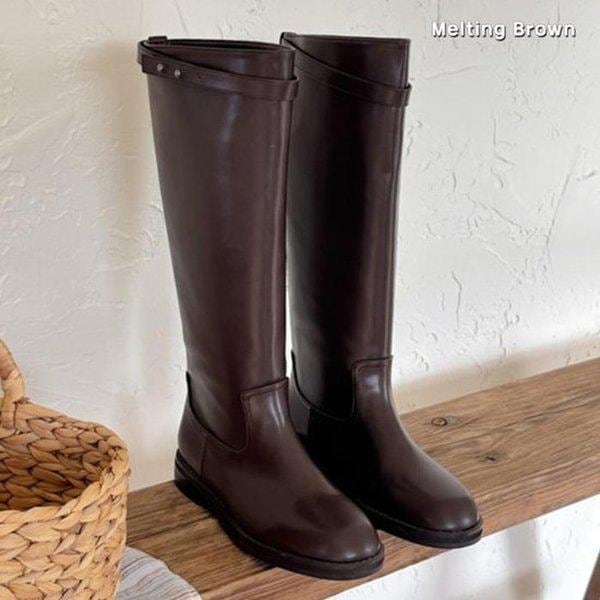 女性ベーシックラインベルトロングブーツk62