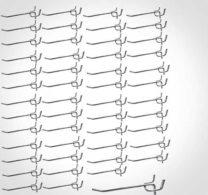 有孔ボードフック スチール製 見せる収納 商品陳列 業務用 ピッチ30 10cm50本(シルバー) 8,161円
