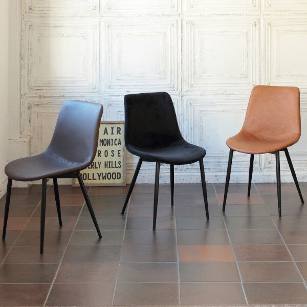 チェア 座面高43.5cm アルド ALDO ダイニングチェア レザー調 ベロア ヴィンテージ調