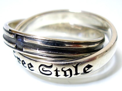 FREE STYLE2連唐草フリースタイルシルバーリング/シルバーアクセサリー/プレゼント/ギフト/