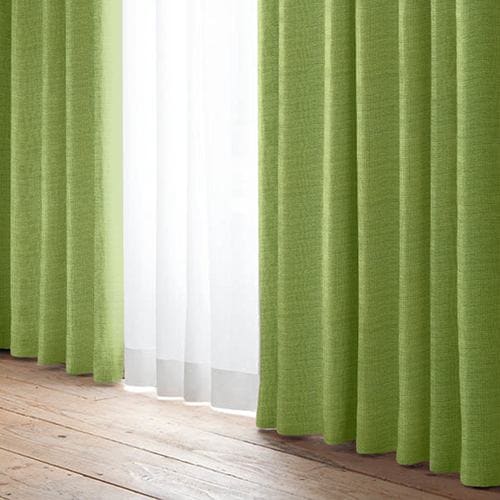 ユニベール 遮光性カーテンYDDローレル 幅150×丈178cm 1枚入 イエローグリーン