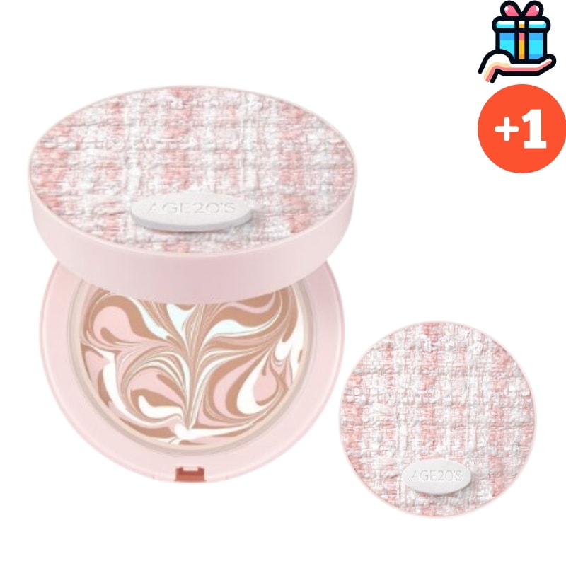 [2025年NEW] ブルーミング ツイード エディション (本品1+リフィル1) クッションファンデーション ファンデ 光彩 72時間持続カバー力 韓国コスメ クッションファンデーション 肌トーン