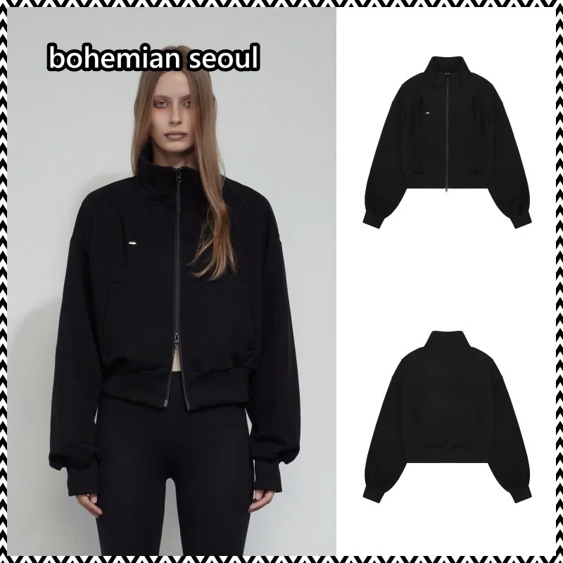 bohemian seoul SHOULDER TUCK BOMBER JACKET