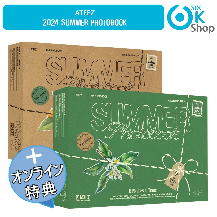 ONLINE特典+ 2種選択 ATEEZ 2024 SUMMER PHOTOBOOK (DVD / PLAY CODE) 公式グッズ 写真集 エイティーズ 当店特典 6,299円