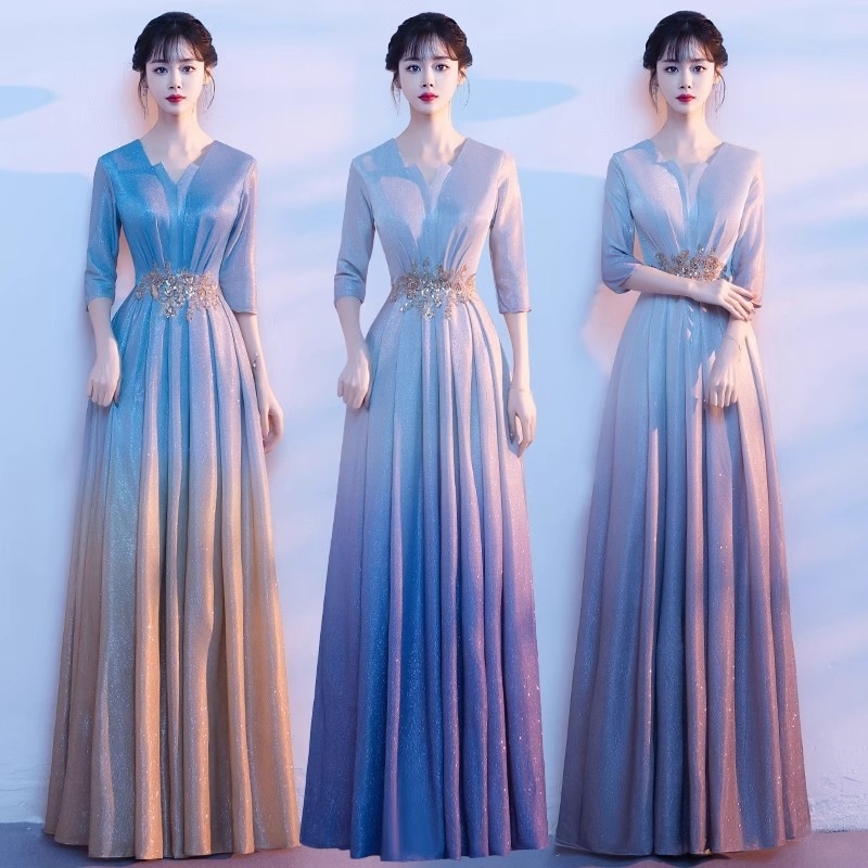 【2枚購入で 3oo円OFF】コーラスの衣装パフォーマンスコスム女性の長いスカート合唱団の舞台パフォーマンスコスムコンダクター朗読競争ドレス