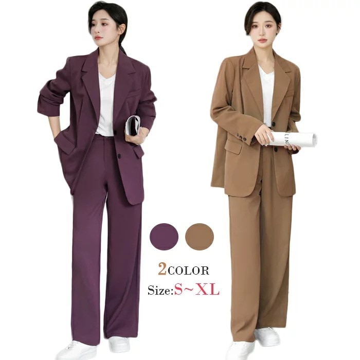 スーツレディース入学式入園式卒業式卒園式ママ母母親親お宮参りl七五三服喪服礼服フォーマルパンツスーツセットアップパンツママスーツレディーススーツブラックフォーマルレディースファッション　ゴムウエスト