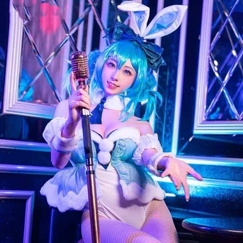 ボーカロイド 初音ミク White Bunny バニーガール コスプレ 衣装