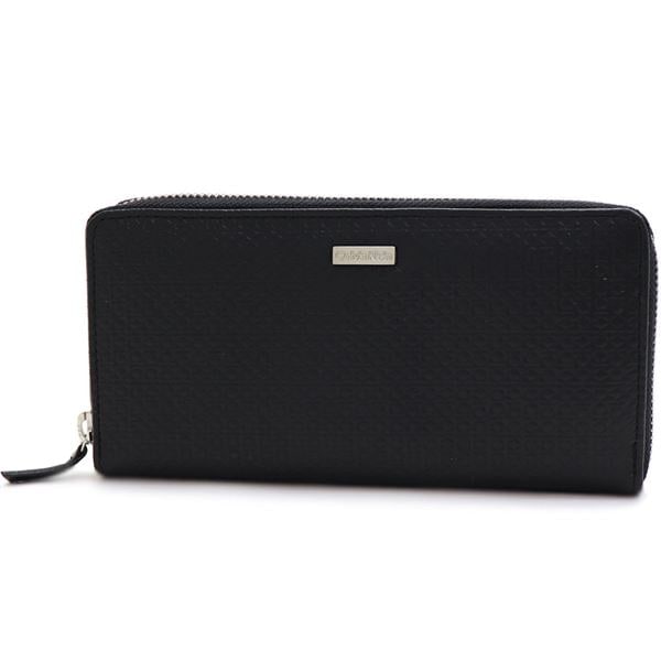ギフトラッピング無料 長財布 メンズ Wallet ラウンドファスナー スキミング防止機能付き CK ブラック 31CK190002