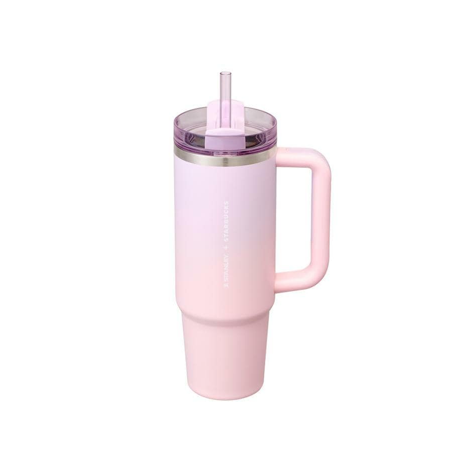 SS ブルーミング スタンレー ケンチャー タンブラー 887ml 韓国限定 スターバ グッズ トレンタサイズ ハンドル付 ストロー付 大容量 二重構造 保温 保冷