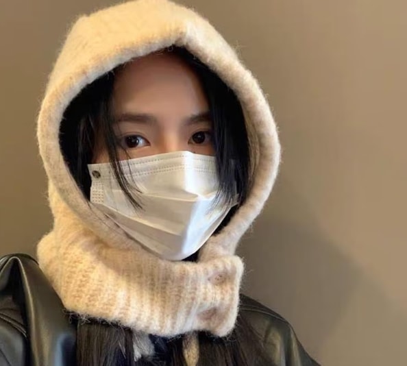 帽子 フードウォーマー レディース もこもこ 帽子 ネックウォーマー 目出し帽 帽子 バラクラバ 防寒 アウトドア 防寒 フェイスマスク付き キー