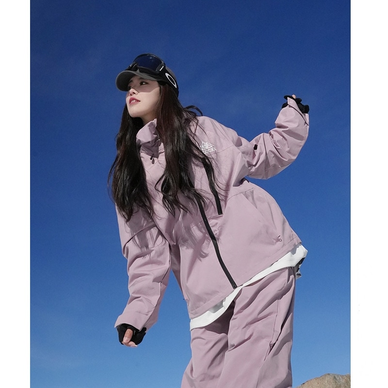 スノボウェア 2025 上下セット メンズ レディース アウター ジャケット パンツ ズボン 無地 ピンク 黒 ウィンタースポーツ スノーボードウェア スキーウェア スノーウェア 防水防寒 韓国風