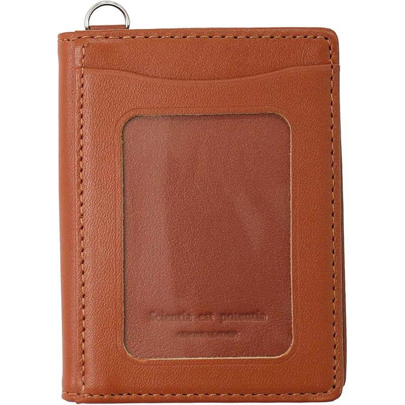 スリップオン パスコインケース ノワール 革 キャメル NSL-3202