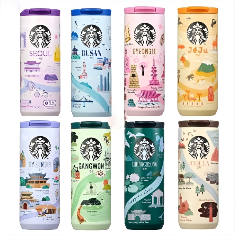 こんにちは タンブラー 355ml 8種 コレクション SEOUL/BUSAN/GYEONGJU/JEJU/GYEONGGI/GANGWON/CHUNGCHEONG/JEOLLA