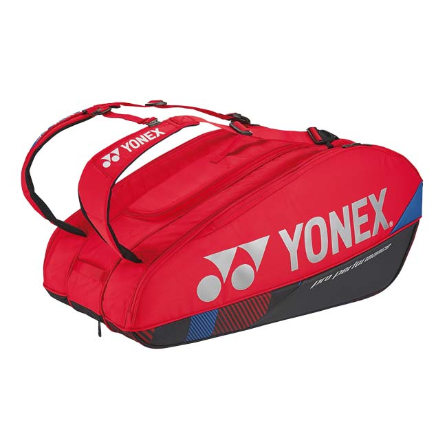 ヨネックス(YONEX) PROシリーズ ラケットバッグ9 スカッシュ・バドミントン・テニスバッグ BAG2402N-651スカーレット 【９本収納】