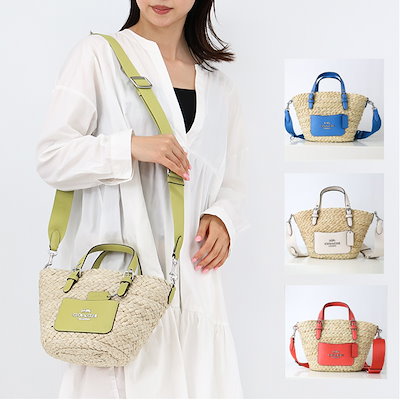 Qoo10] Coach CJ519 スモール トート かごバッグ : バッグ・雑貨