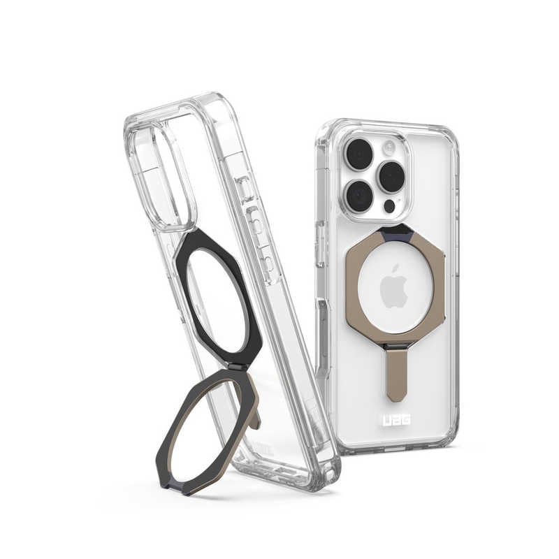 UAG　iPhone 16 Pro 耐衝撃ケース MAGSAFE対応 PLYO XTE クリア/チタン　UAG-IPH24MA-YXM-C/T