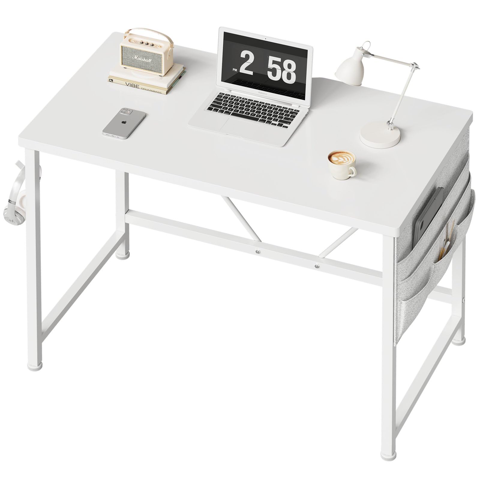 YeTom デスク 机 pcデスク 勉強机 desk 子 幅80cm パソコンデスク 収納袋付き学習机 小さい コンパクトデスク ミニデ