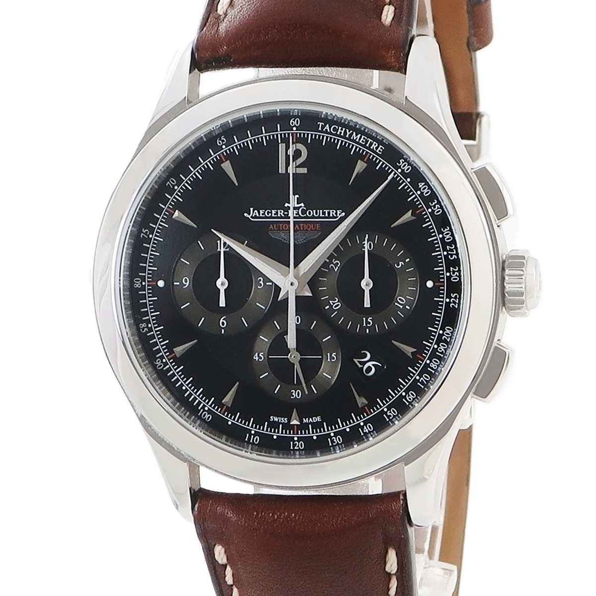 マスター クロノグラフ アストンマーティン Q153847N/174.8.C1 自動巻き メンズ スモセコ ブラック 3年保証