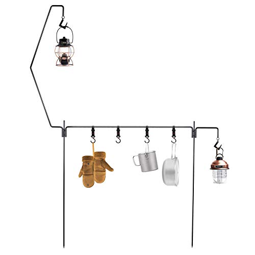 LYIYI ランタンスタンド ランタンハンガー 打ち込み式 スチール ランタンポール 多機能 軽量