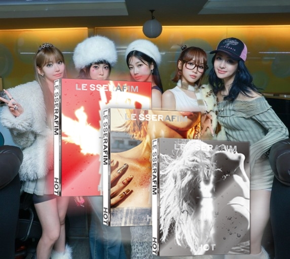[未開封新品] （3種セット）ルセラフィムアルバムHOT（LE SSERAFIM）ミニ5集HOT