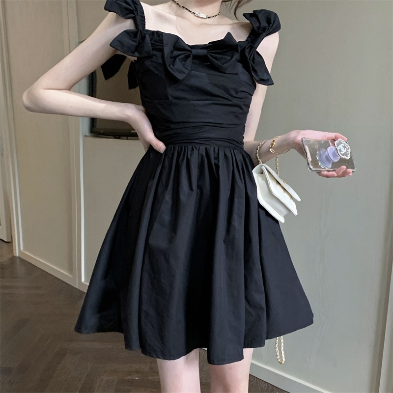 【送料無料】レディース ワンピース ドレス キャミソールワンピース リボン ミニ丈 膝上