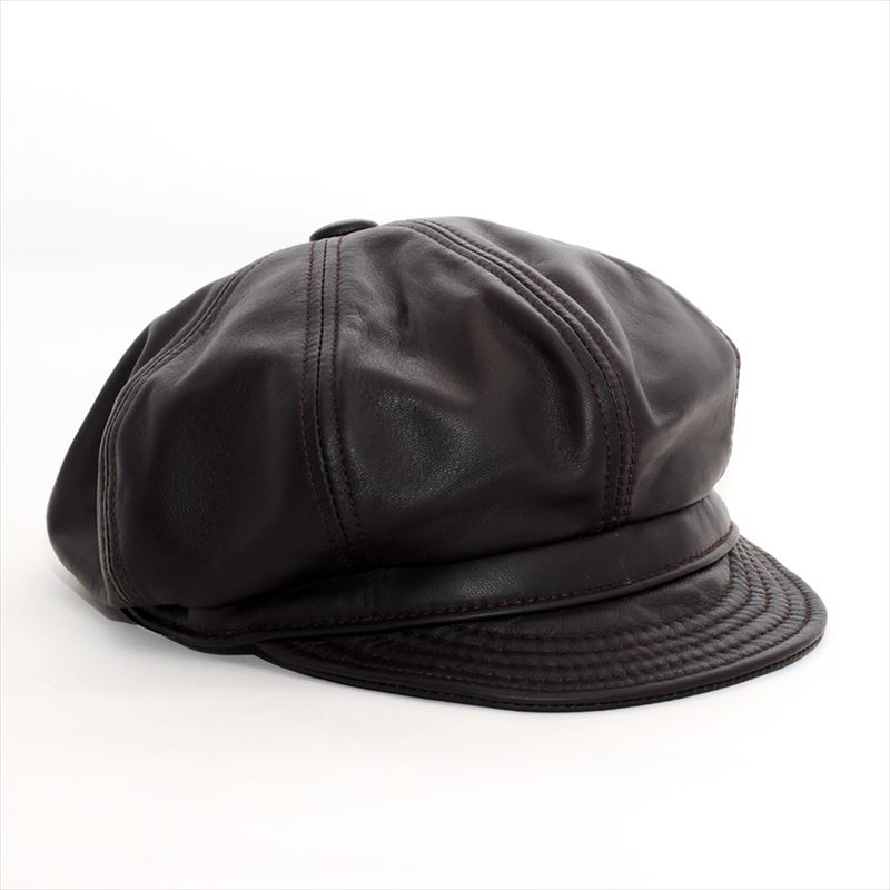 キャスケット 帽子 ハット キャップ Lambskin Spitfire レザー 本革 ブラウン 9207-BRWN 正規品 USA生産