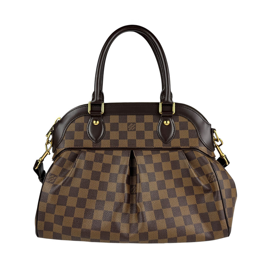 ルイ ヴィトン LOUIS VUITTON ハンドバッグ ショルダーバッグ ダミエ トレヴィPM ダミエキャンバス ブラウン ゴールド レディース N51997 z5476
