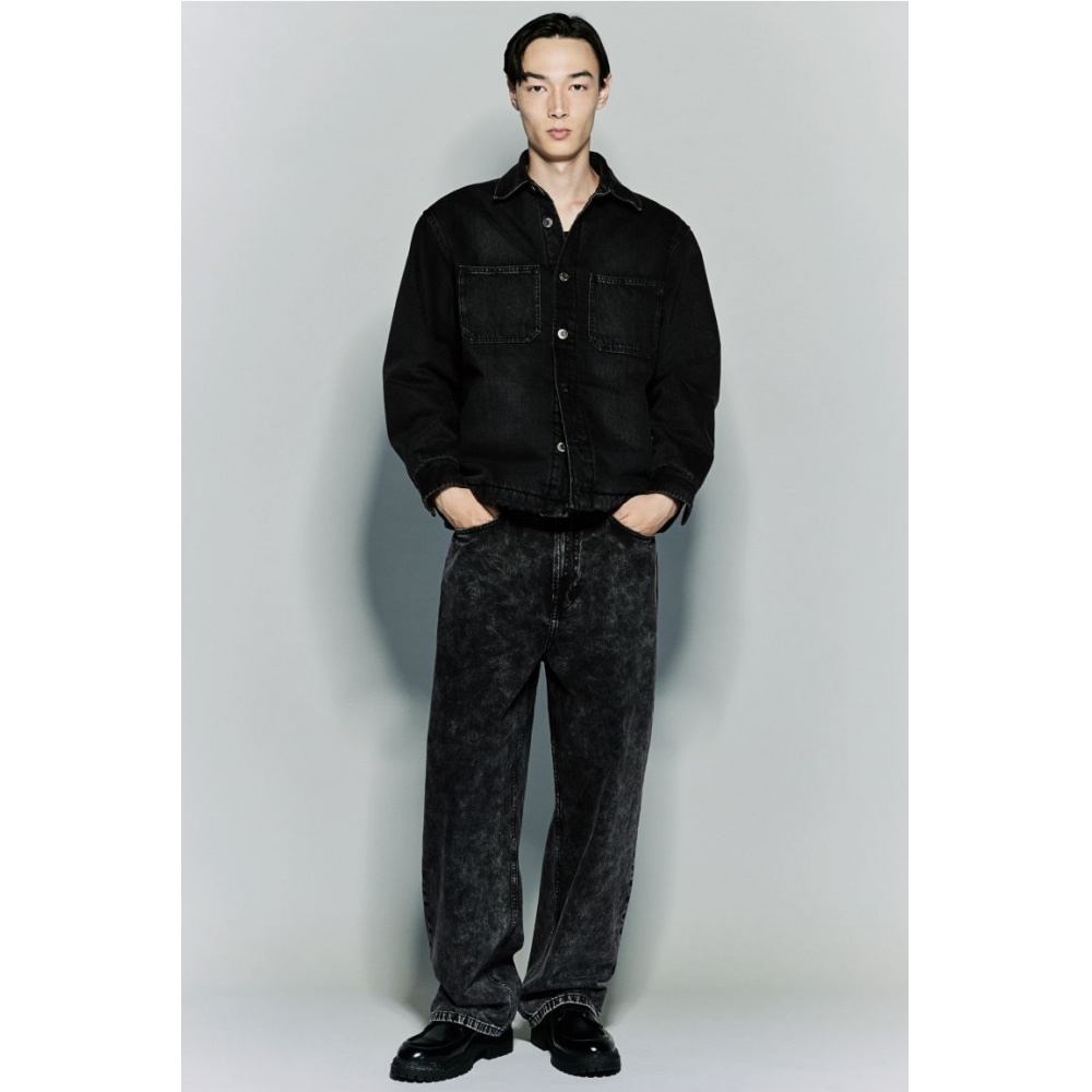 H&M バギージーンズビンテージブラック