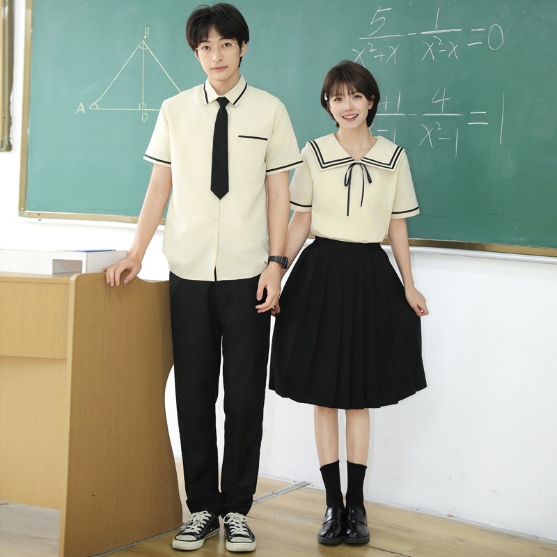 【1つ買うと10つ無料】中学生と高校の学生クラスユニフォームユニフォーム夏のスタイルスタイルjkユニフォームパフォーマンスコーラスユニフォーム卒業時代卒業学校制服