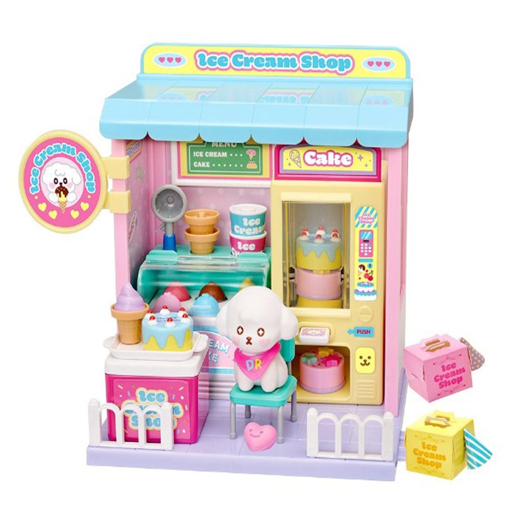 デコデコ アルバイト名人 アイスクリームショップ 自分で組み立てる リアルミニチュア スクイーズフィギュア 37ヶ月以上 正規品 公式ライセンス