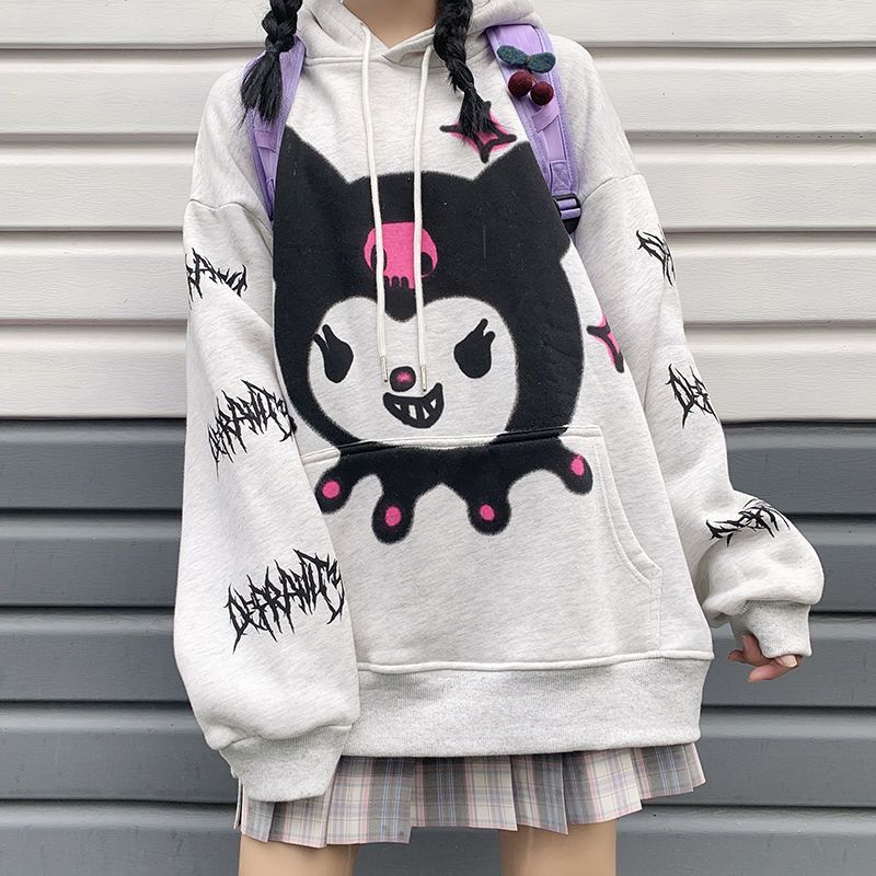 学生の衛衣の女性の帽子と春冬の新型のした百合のクロミクロミkuromiとベルベットの厚い上着