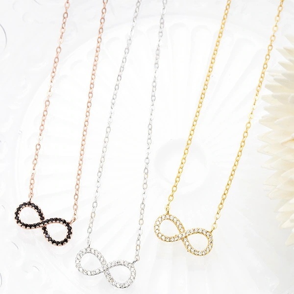 ネックレス ペンダント シルバー925製 低アレルギー インフィニティ リボン 無限大 メビウスリング レディース オフィスアクセ オシャレ