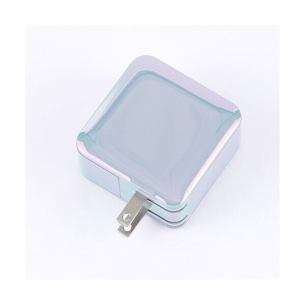 TERRA APD66-C2A1G/ABL オーロラブルー ACアダプター (PD(パワーデリバリー)対応66W TYPE-C×2ポート+USB-A×1ポート)