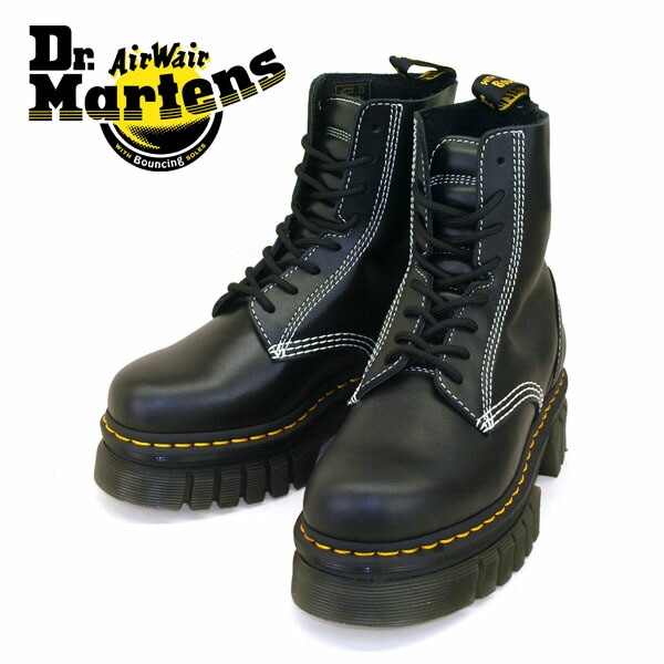 [日本正規品] 男女共用 AUDRICK 8I QLTD BOOT 27810001 厚底 黒 8ホールブーツ おしゃれ