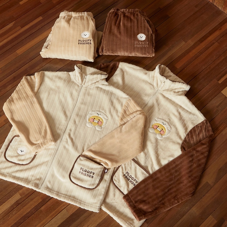 ジップアップ フリース チュンシク パジャマ_男性用 女性用