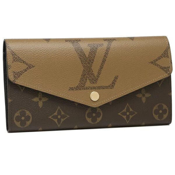 ルイヴィトン 長財布 ポルトフォイユサラ モノグラム ブラウン ベージュ レディース LOUIS V