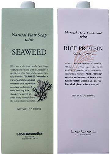 ナチュラルヘアソープ&トリートメント モイスチャライジング Lebel ルベル ナチュラル ヘアソープ SW シーウィード 1600ｍｌ ＆ トリート RP ライスプロテイン 1600ml セット