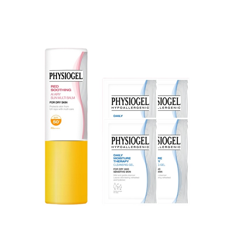 フィジオゲルレッドスーディングAIサンスティックマルチナイト7gオーガニックチャチャSPF 50+ PA++++ +サッシェ5ml 4個