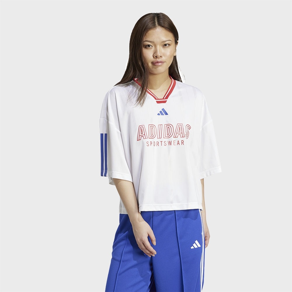 アディダス ティロ ネイションズ パック ボーイフレンド フィット ティー - ホワイト / JW6849