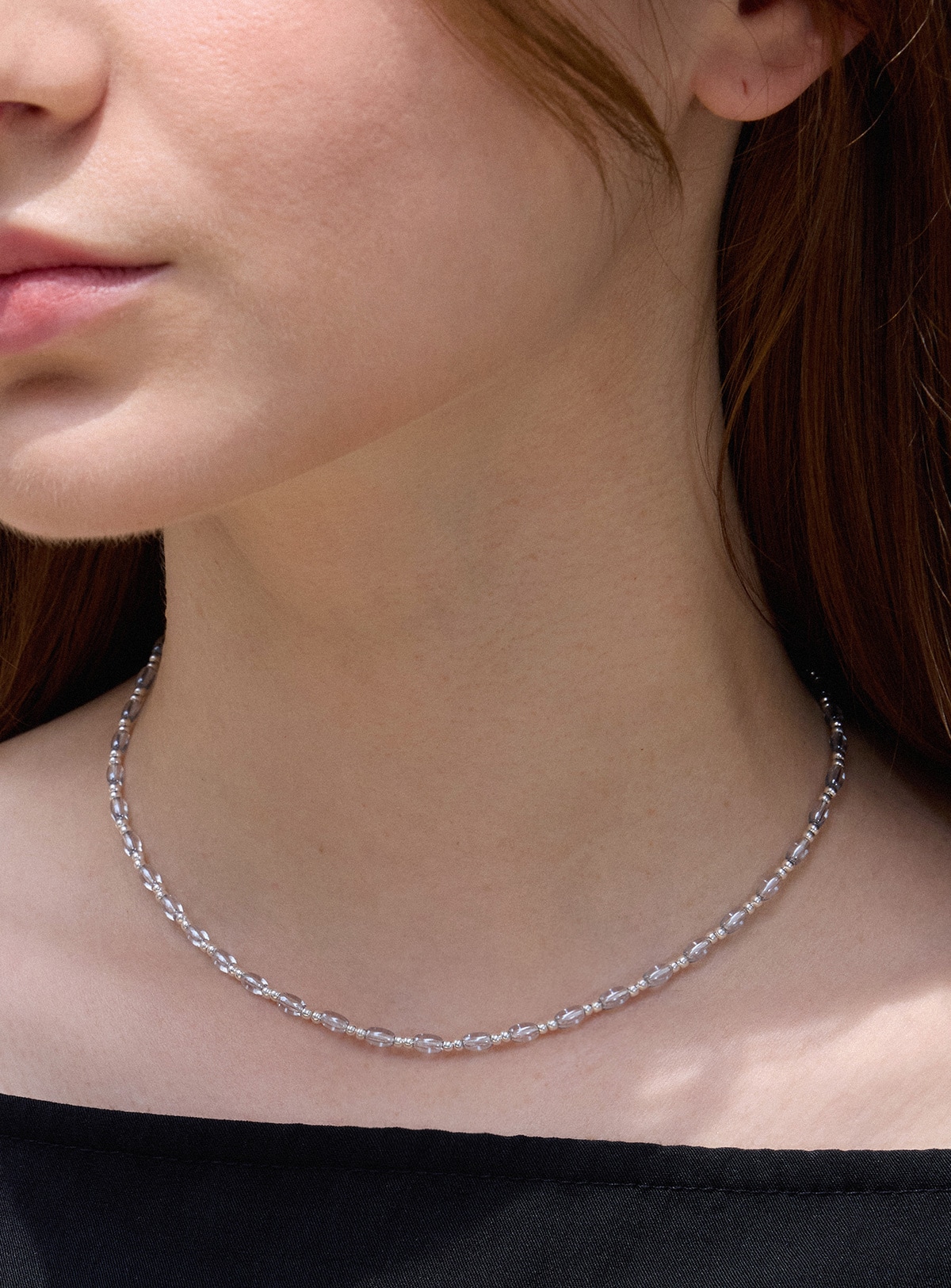 【メガ割 最大30％OFF】925シルバー ドリズルビーズネックレスミニマルな上品さが光る