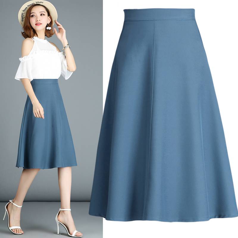 【送料無料】スカート フレア Aライン ボトムス ミモレ ひざ丈 レディース ハイウエスト 無地 大人 女子 クール シンプル きれいめ 抜け感 7,440円