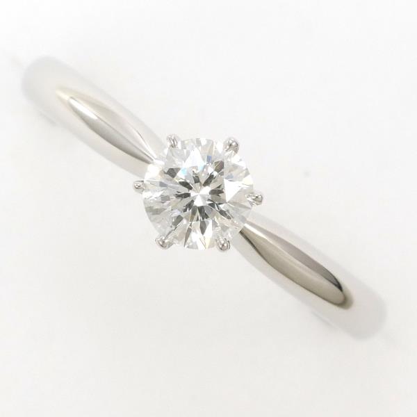 PT900 プラチナ リング 指輪 8号 ダイヤ 0.315 VS2 鑑定書 ジュエリー 中古