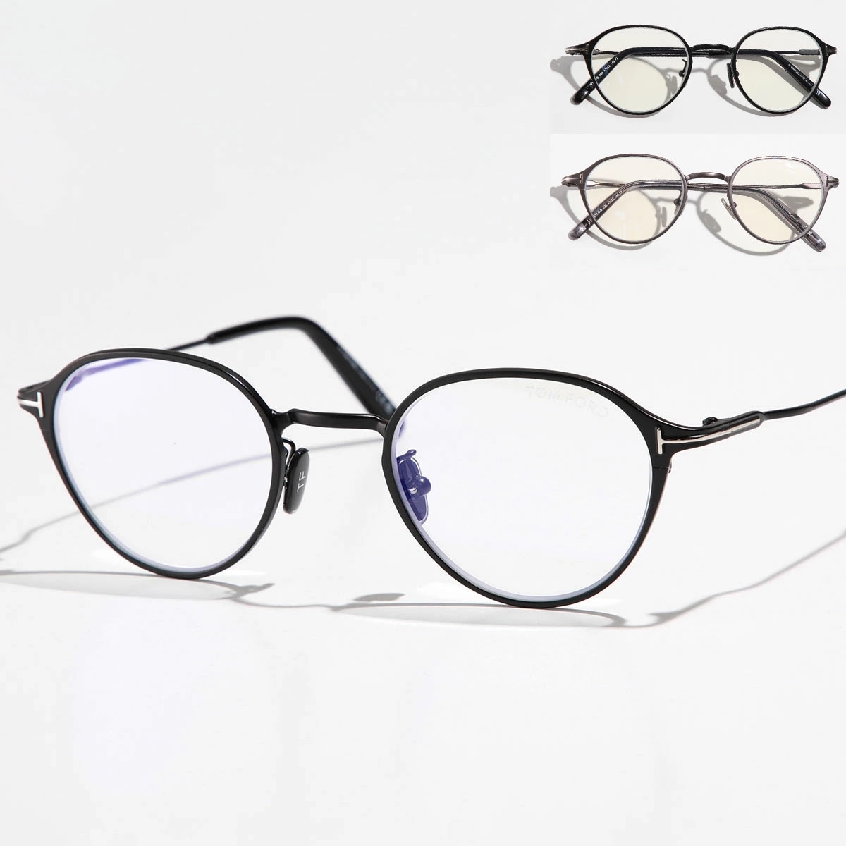 TOM FORD トムフォード メガネ TF5917-D-B メンズ ボストン型 めがね 眼鏡 伊達メガネ ブルーライトカット Tロゴ アイウェア カラー2色