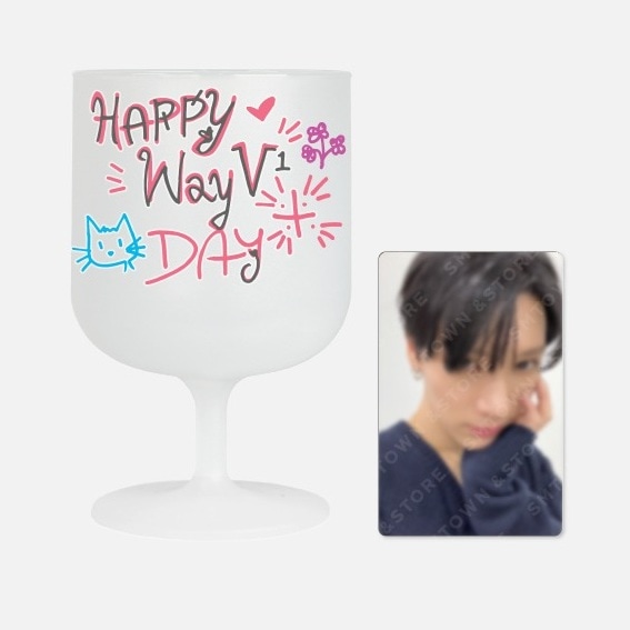 WayV 4th Anniversary DIY Plastic Wine Cup & Photo Card Set