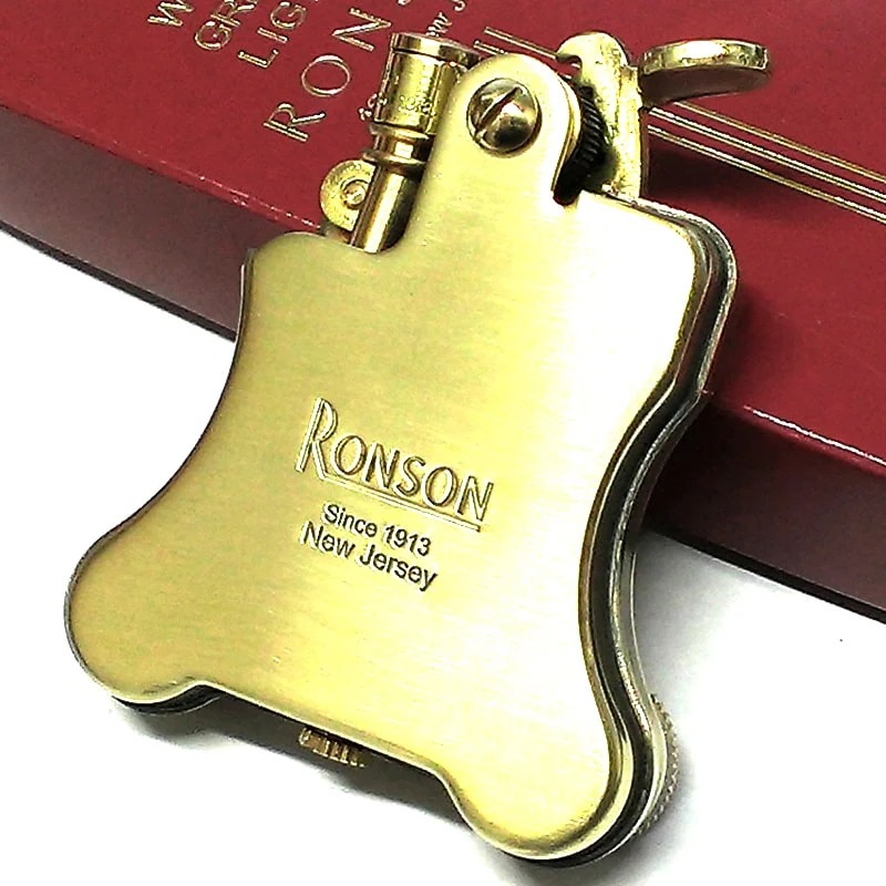 オイルライター ロンソン バンジョー RONSON Banjo ブラスサテン 金 ブランド レトロ ゴールド フリント おしゃれ アンティーク かっこいい メンズ ギフト 6,474円