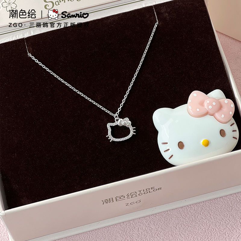 ハローキッティ現物 ハローキティ純ネックレス軽豪華小衆高級ペンダント誕生日プレゼント 2件で200円引き